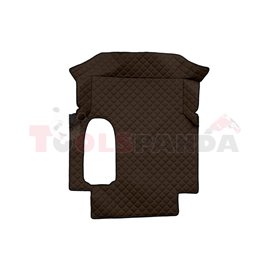 Floor mat F-CORE MAN, for central tunnel, ECO-LEATHER, quantity per set 1 szt. (material - eco-leather, colour - brown, wide cab