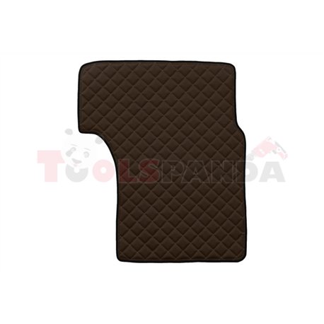 Floor mat F-CORE MAN, for central tunnel, ECO-LEATHER, quantity per set 1 szt. (material - eco-leather, colour - brown, wide cab