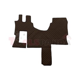 Floor mat F-CORE, on the whole floor, ECO-LEATHER, quantity per set 1 szt. (material - eco-leather, colour - brown, cab SOLO STA