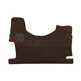 Floor mat F-CORE MERCEDES, for central tunnel, ECO-LEATHER, quantity per set 1 szt. (material - eco-leather, colour - brown, hig