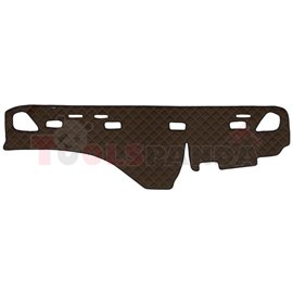 Dashboard mat brown, ECO-leather, ECO-LEATHER VOLVO FH, FH 16, FM 01.03-
