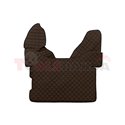 Floor mat F-CORE DAF, for central tunnel, ECO-LEATHER, quantity per set 1 szt. (material - eco-leather, colour - brown, automati