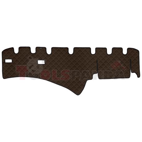 Dashboard mat brown, ECO-leather, ECO-LEATHER SCANIA L,P,G,R,S, P,G,R,T 03.04-