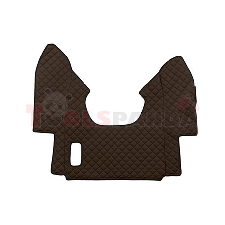 Floor mat F-CORE DAF, for central tunnel, ECO-LEATHER, quantity per set 1 szt. (material - eco-leather, colour - brown, automati