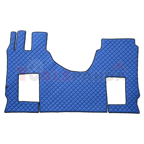 Floor mat F-CORE MERCEDES, on the whole floor, ECO-LEATHER, quantity per set 1 szt. (material - eco-leather, colour - blue, pneu