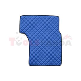 Floor mat F-CORE MAN, for central tunnel, ECO-LEATHER, quantity per set 1 szt. (material - eco-leather, colour - blue, wide cab 