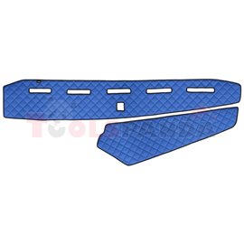 Dashboard mat (proximity sensor hole missing) blue, ECO-leather, ECO-LEATHER VOLVO FH 16 II 03.14-