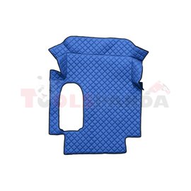Floor mat F-CORE, for central tunnel, ECO-LEATHER, quantity per set 1 szt. (material - eco-leather, colour - blue, wide cab 250c