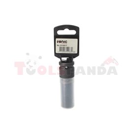 Ударна 6-стенна вложка 1/2”, метричен размер: 17mm HEX, дължина 88mm