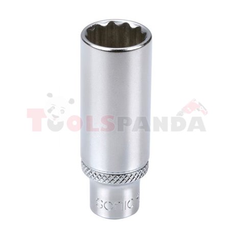 Socket 12-point 1/4", metric size: 13mm, socket type: long, length 50mm