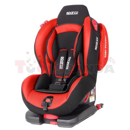 Детска седалка, сертификат: ECE R44/04, за деца с тегло: 9-25 kg, цвят: сив/червен, материал: пластмаса/полиестер/мрежест полиес