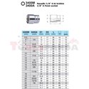 Socket 6-point 3/8", profile Hexagonal, socket type: short, length 30mm