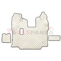 Floor mat F-CORE SCANIA, for central tunnel, ECO-LEATHER, quantity per set 3 szt. (material - eco-leather, colour - champagne, m