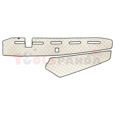 Dashboard mat (proximity sensor hole) champagne, ECO-leather, ECO-LEATHER VOLVO FH 16 II 03.14-