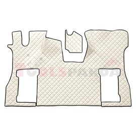 Floor mat F-CORE SCANIA, on the whole floor, ECO-LEATHER, quantity per set 2 szt. (material - eco-leather, colour - champagne, p