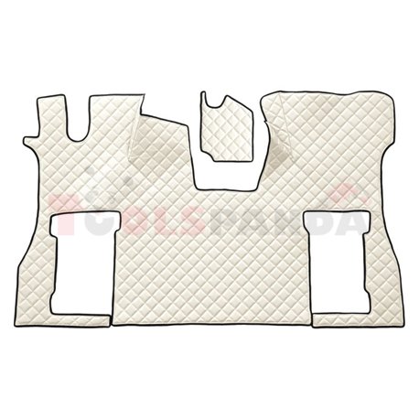 Floor mat F-CORE SCANIA, on the whole floor, ECO-LEATHER, quantity per set 2 szt. (material - eco-leather, colour - champagne, p