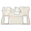 Floor mat F-CORE SCANIA, on the whole floor, ECO-LEATHER, quantity per set 2 szt. (material - eco-leather, colour - champagne, p