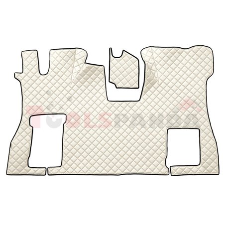 Floor mat F-CORE SCANIA, on the whole floor, ECO-LEATHER, quantity per set 2 szt. (material - eco-leather, colour - champagne, c