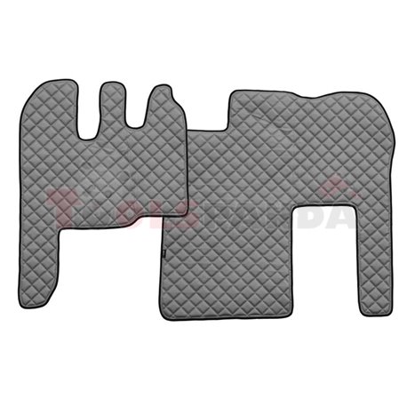 Floor mat F-CORE RENAULT, on the whole floor, ECO-LEATHER, quantity per set 2 szt. (material - eco-leather, colour - grey) RVI M