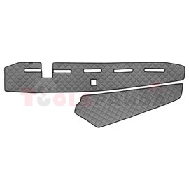 Dashboard mat (proximity sensor hole) grey, ECO-leather, ECO-LEATHER VOLVO FH 16 II 03.14-