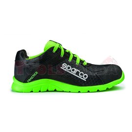 SPARCO Safety shoes model: PRACTICE, size: 45, safety category: S1P, SRC, material: microfibre/net, colour: black/green, shoe no