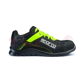 SPARCO Safety shoes model: PRACTICE, size: 43, safety category: S1P, SRC, material: microfibre/net, colour: black/green, shoe no