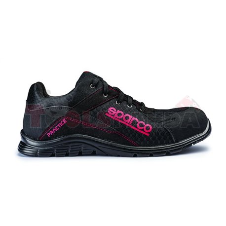 SPARCO Safety shoes model: PRACTICE, size: 42, safety category: S1P, SRC, material: microfibre/net, colour: black, shoe nose: co