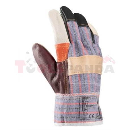12 pairs, Protective gloves, leather, size: uniwersalny / XL, intended use: for maintenance-cleaning works, 2121 EN 388 Kategori