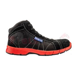 SPARCO Safety shoes model: CHALLENGE H, size: 45, safety category: S3, SRC, material: net/nylon/suede, colour: black/grey/red, s
