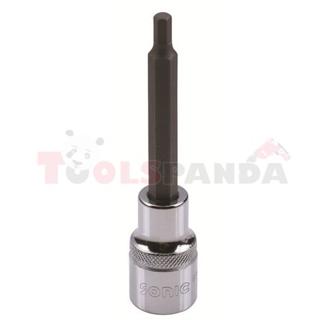 Бит вложка: размер на гнездо: 1/2", профил: шестостен HEX, метричен размер: 5 mm, тип насадка: дълъг,