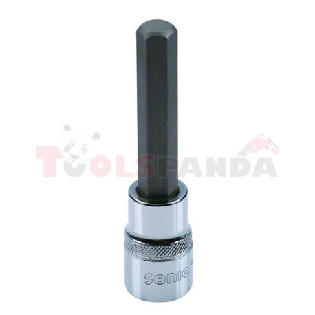 Бит вложка: размер на гнездо: 1/2", профил: шестостен HEX, метричен размер: 10 mm, тип насадка: дълъг,