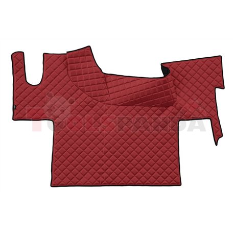 Floor mat F-CORE RENAULT, on the whole floor, ECO-LEATHER, quantity per set 1 szt. (material - eco-leather, colour - red, flat f