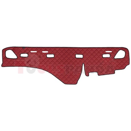 Dashboard mat red, ECO-leather, ECO-LEATHER VOLVO FH, FH 16, FM 01.03-
