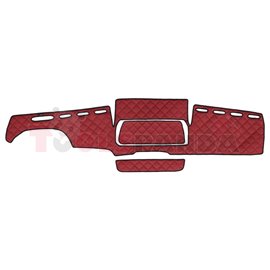 Dashboard mat red, ECO-leather, ECO-LEATHER MAN TGX 09.07-
