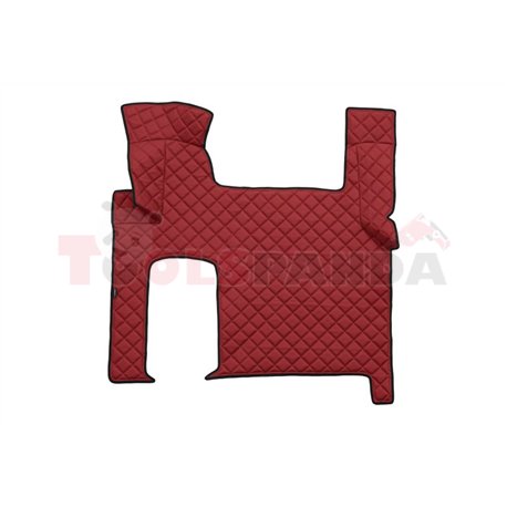 Floor mat F-CORE MAN, for central tunnel, ECO-LEATHER, quantity per set 1 szt. (material - eco-leather, colour - red, automatic 