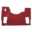 Floor mat F-CORE MERCEDES, on the whole floor, ECO-LEATHER, quantity per set 1 szt. (material - eco-leather, colour - red, flat 