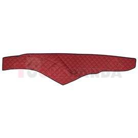 Dashboard mat (wide cabin 250 cm) red, ECO-leather, ECO-LEATHER MERCEDES ACTROS MP4 / MP5 07.11-