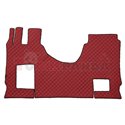 Floor mat F-CORE MERCEDES, on the whole floor, ECO-LEATHER, quantity per set 3 szt. (material - eco-leather, colour - red, conve