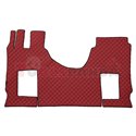 Floor mat F-CORE MERCEDES, on the whole floor, ECO-LEATHER, quantity per set 1 szt. (material - eco-leather, colour - red, pneum