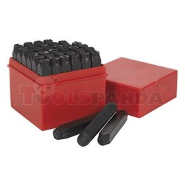 Set of punch tools 36 pcs font height 8mm, markers/number stamps dł. 66mm