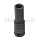 Ударна 6-стенна вложка 1/2”, метричен размер: 12mm, дължина 78mm, дълга