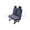 Cover seats (velvet, colour: graphite, double passenger seat) BUS II L, compatible with airbags