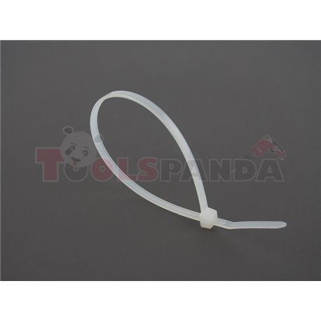 Plastic cable tie 100pcs, type: cable tie, colour: white, length 160mm, width 2,5mm, max. diameter 40mm
