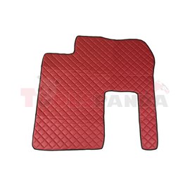 Floor mat F-CORE RENAULT, quantity per set 1 szt. (material - eco-leather, colour - red)