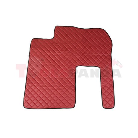 Floor mat F-CORE RENAULT, quantity per set 1 szt. (material - eco-leather, colour - red)