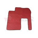 Floor mat F-CORE RENAULT, quantity per set 1 szt. (material - eco-leather, colour - red)