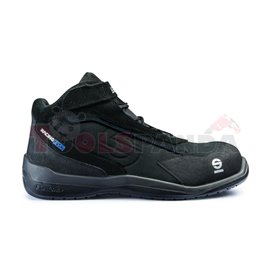 SPARCO Safety shoes model: RACING EVO, size: 44, safety category: S3, SRC, material: leather/suede, colour: black/grey, shoe nos