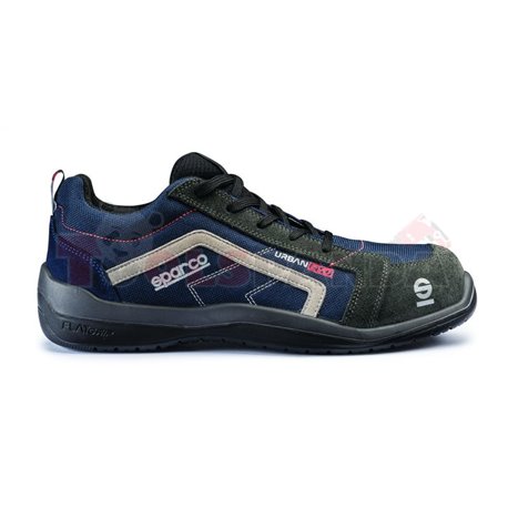 SPARCO Safety shoes model: URBAN EVO, size: 45, safety category: S1P, SRC, material: nylon/suede, colour: black/grey/navy blue, 