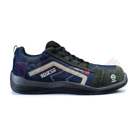 SPARCO Safety shoes model: URBAN EVO, size: 43, safety category: S1P, SRC, material: nylon/suede, colour: black/grey/navy blue, 
