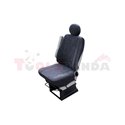 Cover seats (velvet, colour: graphite, driver seat) BUS I L, compatible with airbags